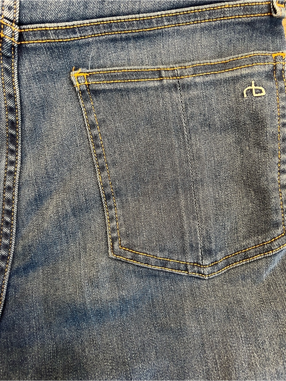 rag & bone Light Blue Jeans with Gold Stitching Detail